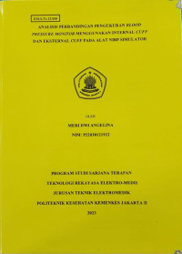 Analisis Perbandingan Pengukuran Blood Pressure Monitor Menggunakan Internal Cuff dan Eksternal Cuff pada Alat NIBP Simulator