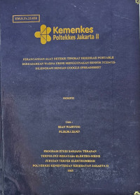 PERANCANGAN ALAT DETEKSI TINGKAT DEHIDRASI PORTABLE BERDASARKAN WARNA URINE MENGGUNAKAN SENSOR TCS34725 DILENGKAPI DENGAN GOOGLE SPREADSHEET