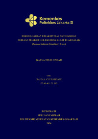 Formulasi dan Uji Aktivitas Antioksidan Sediaan Masker Gel Ekstrak Kulit Buah Salak (Salacca zalacca (Gaertner) Voss.)