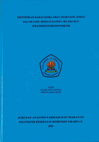 Identifikasi Bahan Kimia Obat Sildenafil Sitrat Dalam Jamu Sediaan Kapsul Secara KLT-Spektrofotodensitometri