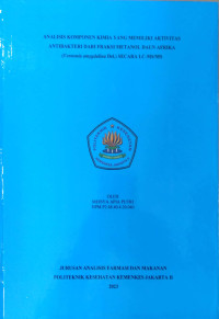 Analisis Komponen Kimia yang Memiliki Aktivitas Antibakteri dari Fraksi Metanol Daun Afrika (Vernonia amygdalina Del.) Secara LC-MS/MS