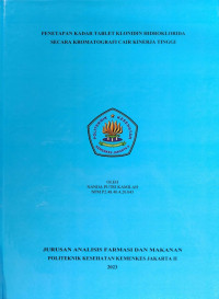Penetepan Kadar Tablet Klonidin Hidroklorida Secara Kromatografi Cair Kinerja Tinggi