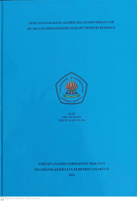 Penetapan Kadar Etil Alkohol dalam Jamu Sediaan Cair secara Gas Chromatography-Mass Spectrometry Headspace