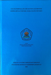Uji Coliform Dalam Jamu Kunyit Asam Bentuk Serbuk Dengan Metode Angka Paling Mungkin