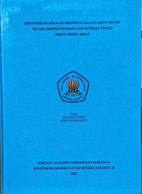 Identifikasi Hexachlorophene Dalam Sabun Mandi Secara Kromatografi Cair Kinerja Tinggi Photo Diode Array