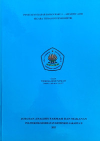 Penetapan Kadar Bahan Baku L-Aspartic Acid secara Titrasi Potensiometri