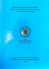 Penetapan Kadar Air Pada Bahan Baku Carbazochrome Sodium Sulfonate Hydrate Secara Titrasi Karl Fischer