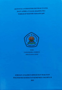Aktivitas Antibakteri Ekstrak Etanol Daun Afrika (Vernonia amygdalina Del.) Terhadap Bakteri Salmonella typhi