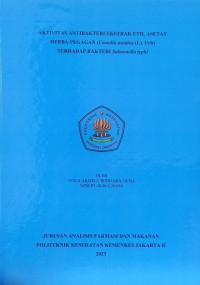 Aktivitas Antibakteri Ekstrak Etil Asetat Herba Pegagan (Centella asiatica (L). Urb) terhadap Bakteri Salmonella typhi