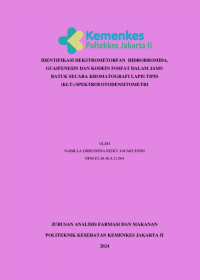 IDENTIFIKASI DEKSTROMETORFAN  HIDROBROMIDA, GUAIFENESIN DAN KODEIN FOSFAT DALAM JAMU BATUK SECARA KROMATOGRAFI LAPIS TIPIS 
(KLT)-SPEKTROFOTODENSITOMETRI