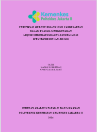 Verifikasi Metode Bioanalisis Candesartan dalam Plasma Menggunakan Liquid Chromatography - Tandem Mass Spectrometry (LC-MS/MS)