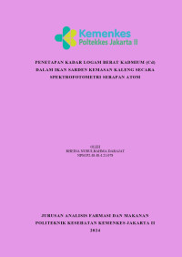 Penetapan Kadar Logam Berat Kadmium (Cd) Dalam Ikan Sarden Kemasan Kaleng Secara Spektrofotometri Serapan Atom