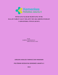 Penetapan Kadar Sildenafil 50 mg Dalam Tablet Salut Selaput Secara Kromatografi Cair Kinerja Tinggi (KCKT)