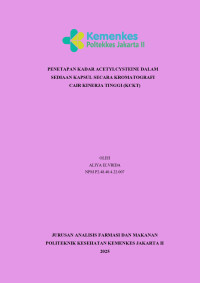 Penetapan Kadar Acetylcysteine dalam Sediaan Kapsul secara Kromatografi Cair Kinerja Tinggi (KCKT)
