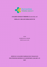 Analisis Cemaran Mikroba Escherichia coli Sediaan Cair Jamu Beras Kencur