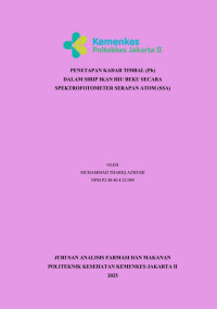 Penetapan Kadar Timbal (Pb) Dalam Sirip Ikan Hiu Beku Secara Spektrofotometer Serapan Atom (SSA)