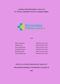 LAPORAN PRAKTIK KERJA LAPANGAN PT NOVELL PHARMACEUTICAL LABORATORIES