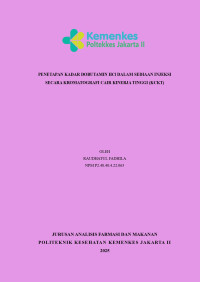 Penetapan Kadar Dobutamin HCl dalam Sediaan Injeksi secara Kromatografi Cair Kinerja Tinggi (KCKT)