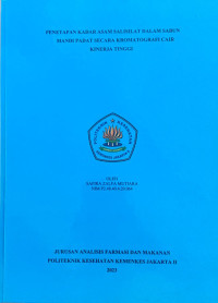 Penetapan Kadar Asam Salisilat dalam Sabun Mandi Padat secara Kromatografi Cair Kinerja Tinggi