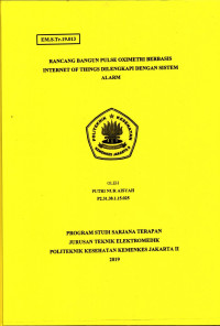 Rancang Bangun Pulse Oximetri Berbasis Internet  Of Things Dilengkapi Dengan Sistm Alarm