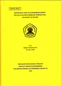 Monitoring Suhu Dan Kelembaban Serta Tegangan  Baterai Berbasis Android Pada Transport Incubator