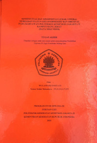 Sensitivitas dan Spesifisitas Lemak Viseral terhadap Status Gizi Overweight dan Obesitas pada Karyawan Poltekkes Kemenkes Jakarta II Kampus Hang Jebat (Data Sekunder)