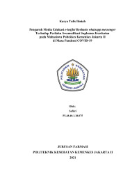 Pengaruh Media Edukasi e-leaflet Berbasis whatsapp messenger Terhadap Perilaku Swamedikasi Suplemen Kesehatan pada Mahasiswa Poltekkes Kemenkes Jakarta II di Masa Pandemi COVID-19