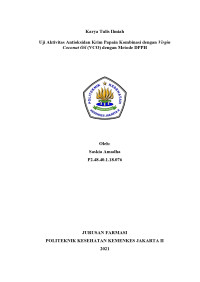 Uji Aktivitas Antioksidan Krim Papain Kombinasi dengan Virgin Coconut Oil (VCO) dengan Metode DPPH