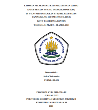 Laporan Keluarga Binaan  (KABIN) Kasus Remaja Kurang Energi Kronis (KEK) Di Wilayah PaninggilanRT 02/006, Kelurahan Paninggilan, Kecamatan Ciledug, Kota Tangerang, Banten Tanggal  04 MaretT - 02 April 2021