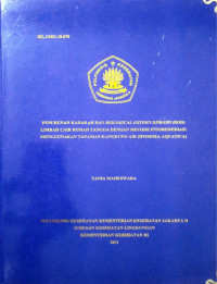 Penurunan Kadar pH Dan Biological Oxygen Deman (BOD) Limbah Cair Rumah Tangga Dengan Metode Fitoremediasi Menggunakan Tanaman Kangkung Air AIR (IPOMOEA AQUATICA)