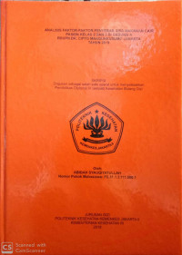 Analisa Faktor -Faktor Penyebab Sisa Makanan Cair Pasien Kelas 2 Dan 3 Di Gedung A 
RSUPN DR. Cipto Mangunkusumo Jakarta 
Tahun 2019