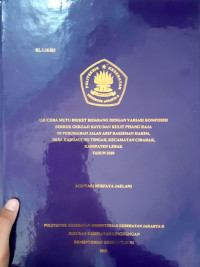 Uji Coba Mutu Briket Bioarang Yang Dihasilkan Dari Variasi Komposisi Serbuk Gergaji Kayu Dan Kulit Pisang Raja Di Perumahan,Jalan Arif Rakhman Hakim, Desa Kaduagung Tengah, Kecamatan Cibadak, Kabupaten Lebak Tahun 2020