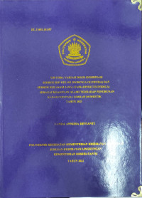 Uji Coba Variasi Dosis Kombinasi Serbuk Biji Kelor (Moringa Oleifera) Dan Serbuk Biji Asam Jawa (Tamarindicus Indica) Sebagi Koagulan Alami Terhadap Penurunan Kadar Cod Pada Limbah Domestik Tahun 2021