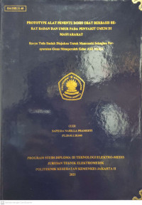 Protoype Alat Penentu Dosis Obat Berbasis Berat Badan Dan Umur Pada Penyakit Umum Di Masyarakat