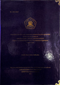 Faktor - Faktor Yang Mempengaruhi Kualitas Bakteri Udara Ruang Operasi Di Rumah Sakit Khusus Gigi Dan Mulut Fakultas Kedokteran Gigi Universitas Indonesia Tahun 2021