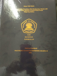 Evaluasi Pengendalian Persediaan Obat Berdasarkan Metode ABC, Economic Order Quantity di Apotek Kimia Farma Tangerang Selatan