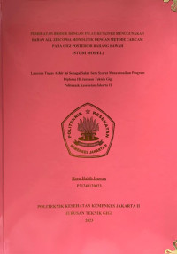 PEMBUATAN BRIDGE DENGAN INLAY RETAINER MENGGUNAKAN BAHAN ALL ZIRCONIA MONOLITIK DENGAN METODE CAD/CAM PADA GIGI POSTERIOR RAHANG BAWAH (STUDI MODEL)