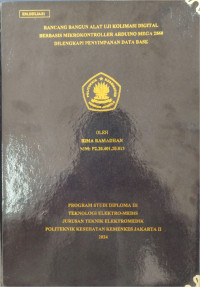 Rancang Bangun Alat Uji Kolimasi Digital Berbasis Mikrokontroller Arduino Mega 2560 Dilengkapi Penyimpanan Data Base