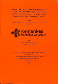 PERBEDAAN PENGETAHUAN ANAK SEKOLAH DASAR TENTANG EMPAT PILAR GIZI SEIMBANG SEBELUM DAN SETELAH DIBERIKAN PENYULUHAN MELALUI METODE BERNYANYI YANG DIKOMBINASIKAN DENGAN MEDIA LEAFLET SECARA TATAP MUKA LANGSUNG DI SDN GANDARIA UTARA 01 PAGI