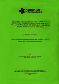 Pengaruh Faktor Eksposi Pada Pemeriksaan Thorax Proyeksi PosteroAnterior Terhadap Nilai Deviation Index Menggunakan Modalitas Digital Radiography di RSUD Koja