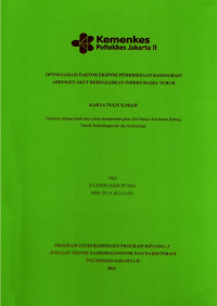 OPTIMALISASI FAKTOR EKSPOSI PEMERIKSAAN RADIOGRAFI ABDOMEN AKUT BERDASARKAN INDEKS MASSA TUBUH