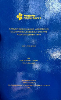 Gambaran Sikap Penggunaan Antibiotik Pada Kalangan Remaja di Kelurahan Kayu Putih Pulo Gadung Jakarta Timur