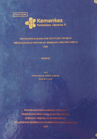 PROTOTIPE KOLIMATOR RONTGEN THORAX MENGGUNAKAN MOTOR DC BERBASIS ARDUINO MEGA 2560