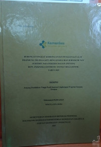 Image of HUBUNGAN TINGKAT KEBISINGAN DAN PENGGUNAAN ALAT PELINDUNG TELINGA (APT) DENGAN KELUHAN SUBYEKTIF NON\r\nAUDITORY PADA PEKERJA BAGIAN SPINNING DI PT. INDONESIA SYNTHETIC TEXTILE MILLS (ISTEM) TAHUN 2025