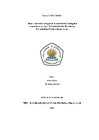 Studi Literatur Pengaruh Konsentrasi Emulgator Asam Stearat dan Triethanolamin Terhadap Uji Stabilitas Fisik Sediaan Krim