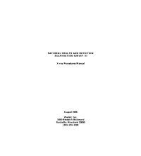 National Health And Nutrition Examination Survey  III X-ray Procedures Manual