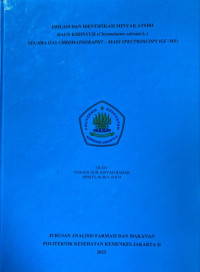 ISOLASI DAN IDENTIFIKASI MINYAK ATSIRI 
DAUN KIRINYUH (Chromolaena odorata L.)
SECARA GAS CHROMATOGRAPHY – MASS SPECTROSCOPY (GC-MS)