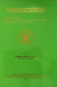 Penatalaksanaan Pemeriksaan Micturating Cystourethrography Pada Anak Dengan Suspect Vesicoureteral Reflux Di RSUP Fatmawati