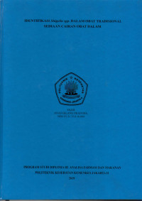 Identifikasi Shigella spp. dalam Obat Tradisional Sediaan Cairan Obat Dalam