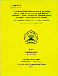 Kajian Ekonomi Perbandingan Hasil Quality Control Pada  Alat Hematology Analyzer 3 Part Diff Yang Menggunakan Sistem Hidrodynamic Focusing Dan Tanpa Menggunakan Sistem Hydrodynamik Focusing